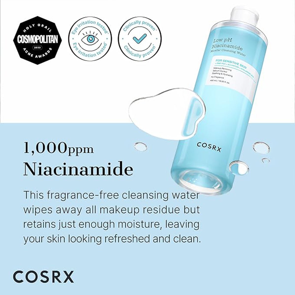 Cosrx Low Ph Niacinamide Micellar Cleansing Water 400Ml - Skin korea