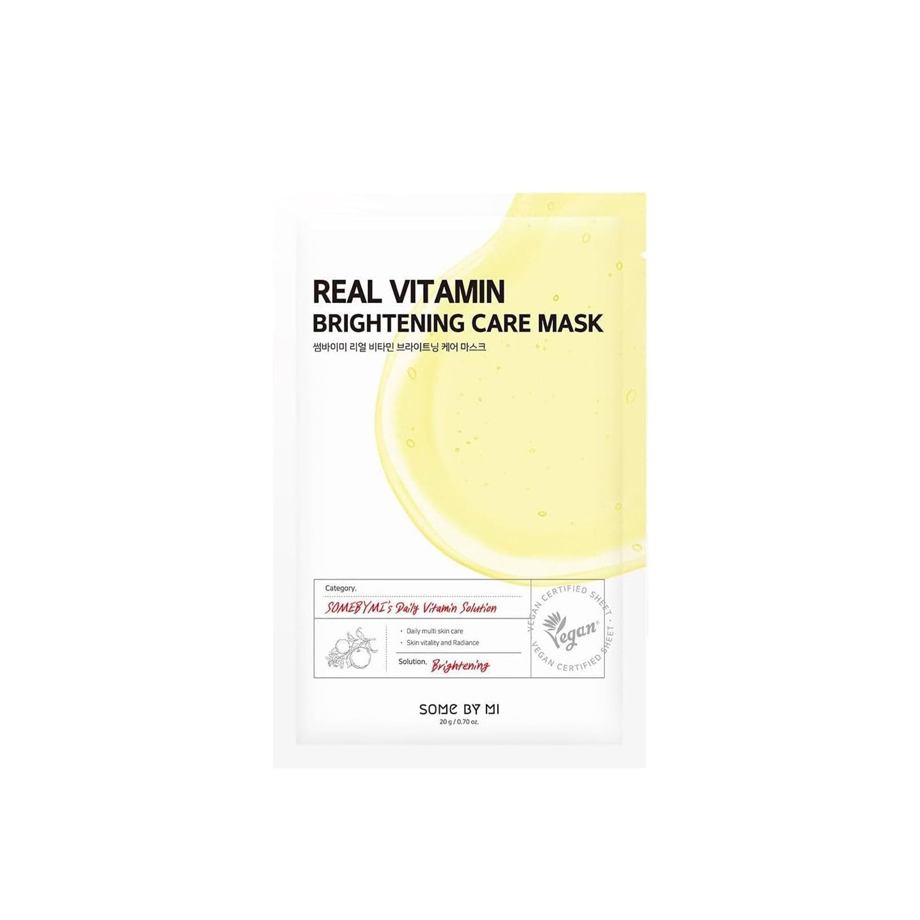 Some By Mi Real Vitamin Brightening Care Mask 20G - Skin korea