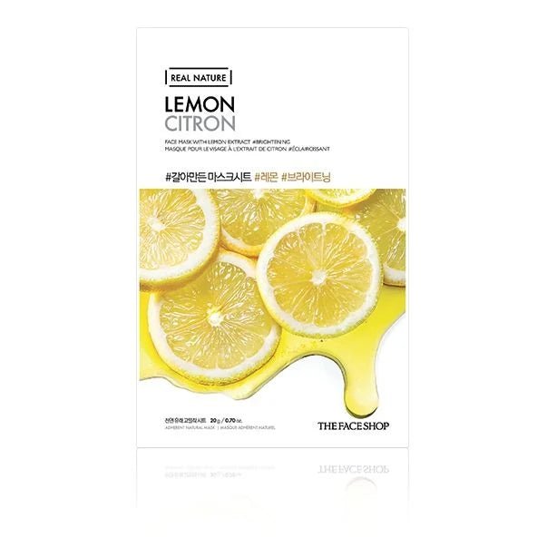 The Face Shop Real Nature Face Mask with Lemon Extract - Skin korea